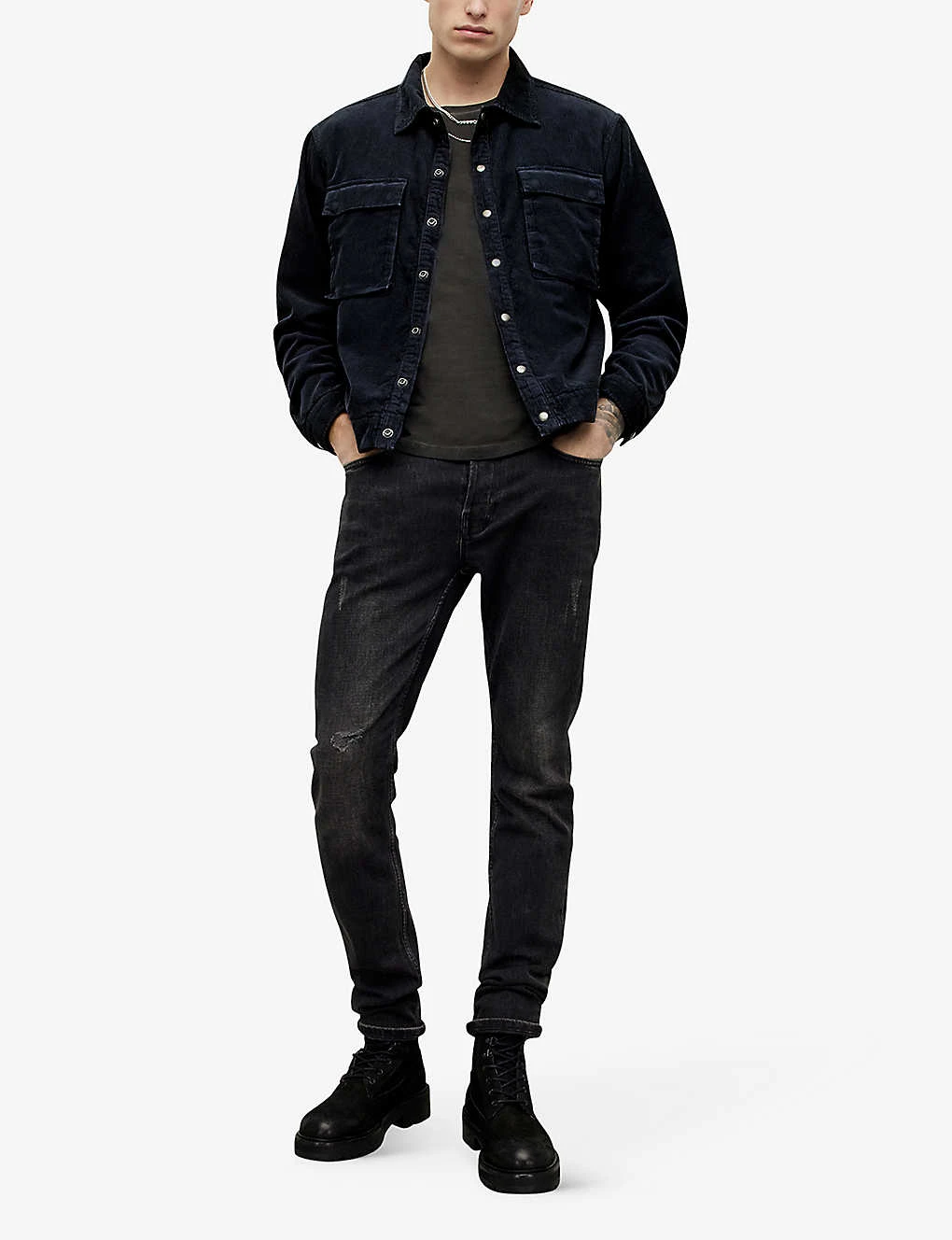 AllSaints Natt Quilted Corduroy Jacket 4 AllSaints Natt Quilted Corduroy Jacket - Image 2