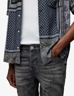 AllSaints Cigarette Skinny-fit Organic-cotton Jeans 13 AllSaints Cigarette Skinny-fit Organic-cotton Jeans -KOOPES Clothing Shop R03961809 WASHEDBLACK ALT05