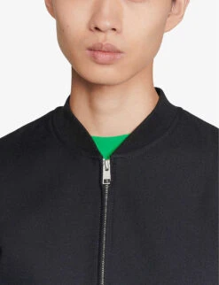 Sandro New Teddy Wool-blend Bomber Jacket 11 Sandro New Teddy Wool-blend Bomber Jacket -KOOPES Clothing Shop R03962598 BLEUS ALT04