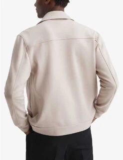 Reiss Jerry Flap-pocket Stretch-woven Overshirt -KOOPES Clothing Shop R03978258 OATMEAL ALT03