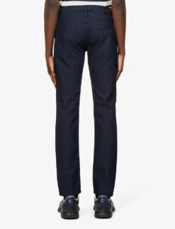 Emporio Armani Micro Dot Slim-fit Mid-rise Cotton-blend Jeans 10 Emporio Armani Micro Dot Slim-fit Mid-rise Cotton-blend Jeans -KOOPES Clothing Shop R03981648 BLU ALT03