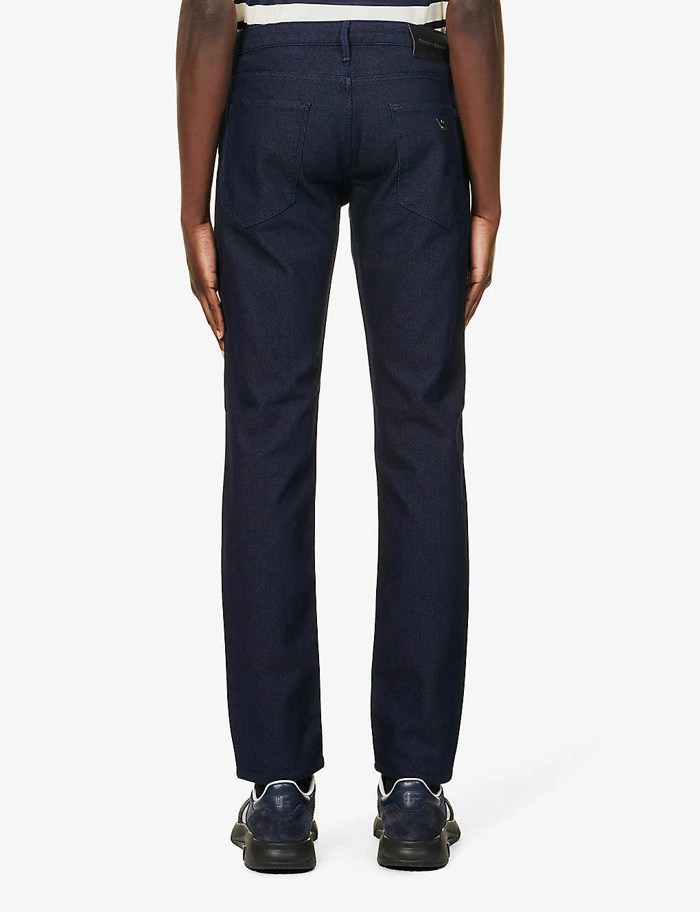 Emporio Armani Micro Dot Slim-fit Mid-rise Cotton-blend Jeans 6 Emporio Armani Micro Dot Slim-fit Mid-rise Cotton-blend Jeans - Image 4