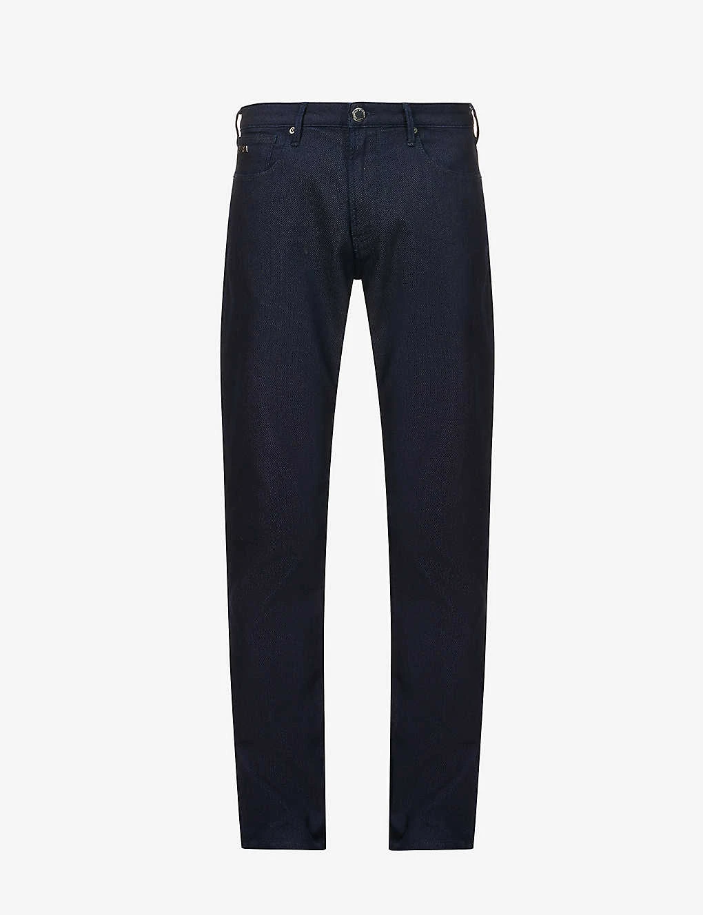 Emporio Armani Micro Dot Slim-fit Mid-rise Cotton-blend Jeans 3 Emporio Armani Micro Dot Slim-fit Mid-rise Cotton-blend Jeans
