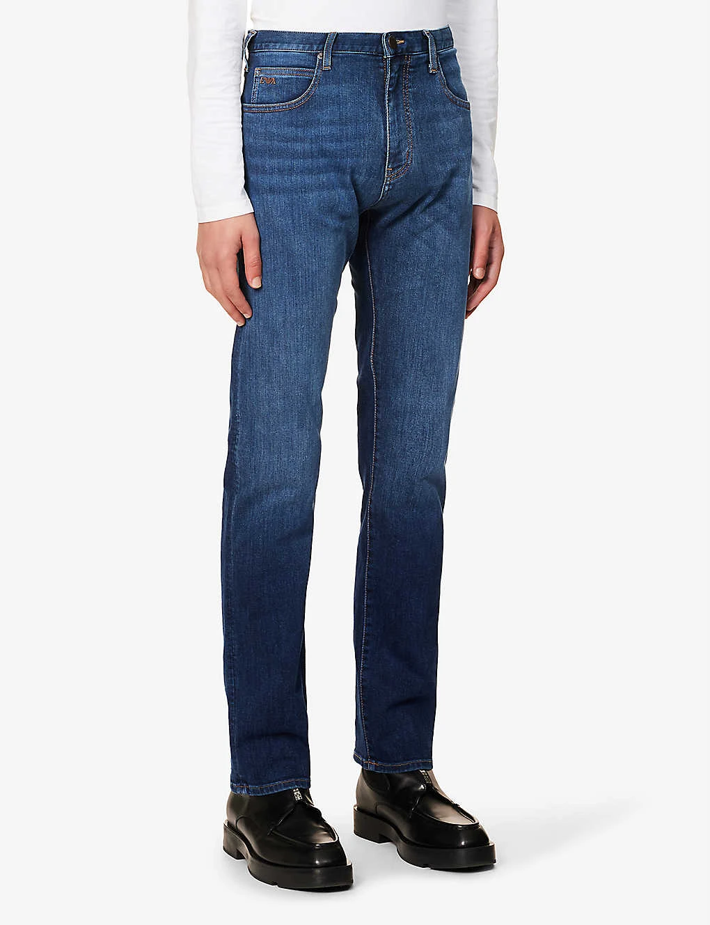 Emporio Armani Regular-fit Straight-leg Stretch-denim Jeans 5 Emporio Armani Regular-fit Straight-leg Stretch-denim Jeans - Image 3