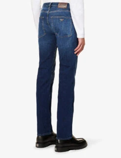 Emporio Armani Regular-fit Straight-leg Stretch-denim Jeans 12 Emporio Armani Regular-fit Straight-leg Stretch-denim Jeans -KOOPES Clothing Shop R03981649 DENIMBLUMD ALT03