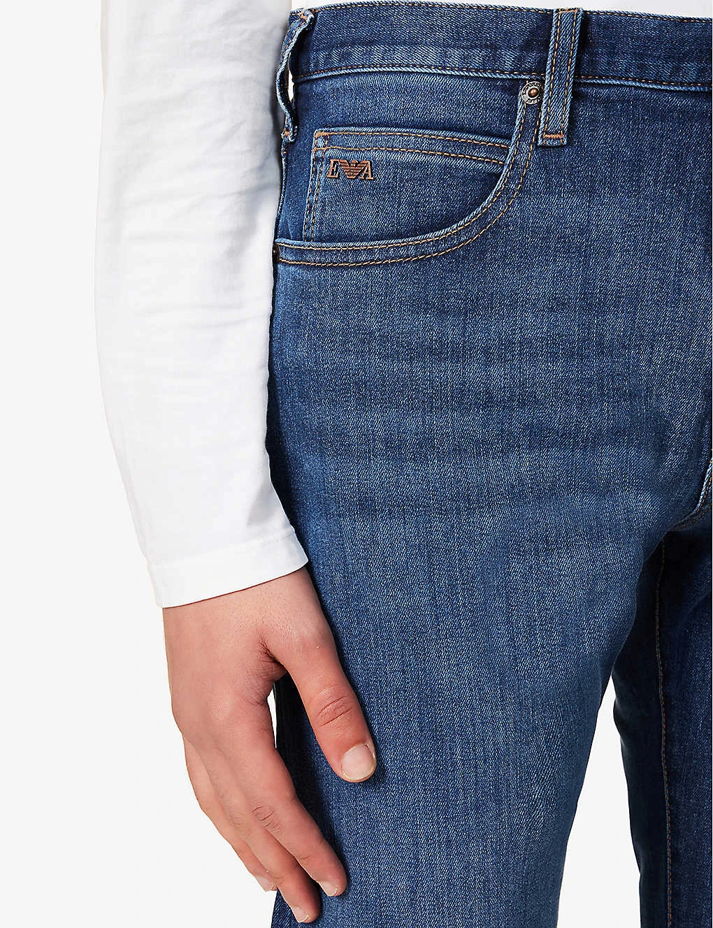 Emporio Armani Regular-fit Straight-leg Stretch-denim Jeans 7 Emporio Armani Regular-fit Straight-leg Stretch-denim Jeans - Image 5