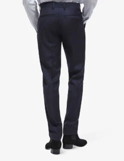 THE KOOPLES Front Crease Mid-rise Slim-fit Wool Trousers 8 THE KOOPLES Front Crease Mid-rise Slim-fit Wool Trousers -KOOPES Clothing Shop R03989415 NAV03 ALT02