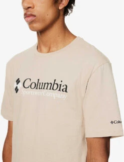 Columbia Basic Logo-print Organic-cotton T-shirt -KOOPES Clothing Shop R03992553 ANCIENTFOSSIL ALT04