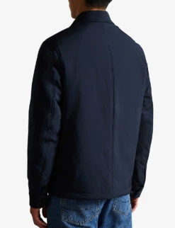 Ted Baker Talacre Reversible Wadded Woven Coach Jacket -KOOPES Clothing Shop R03995750 NAVY ALT03