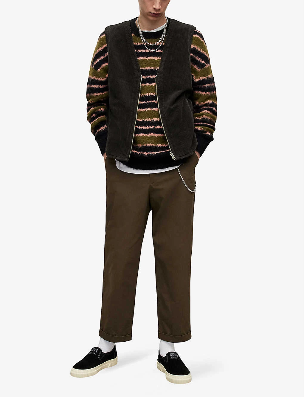 AllSaints Lecco Corduroy Cotton Vest 4 AllSaints Lecco Corduroy Cotton Vest - Image 2