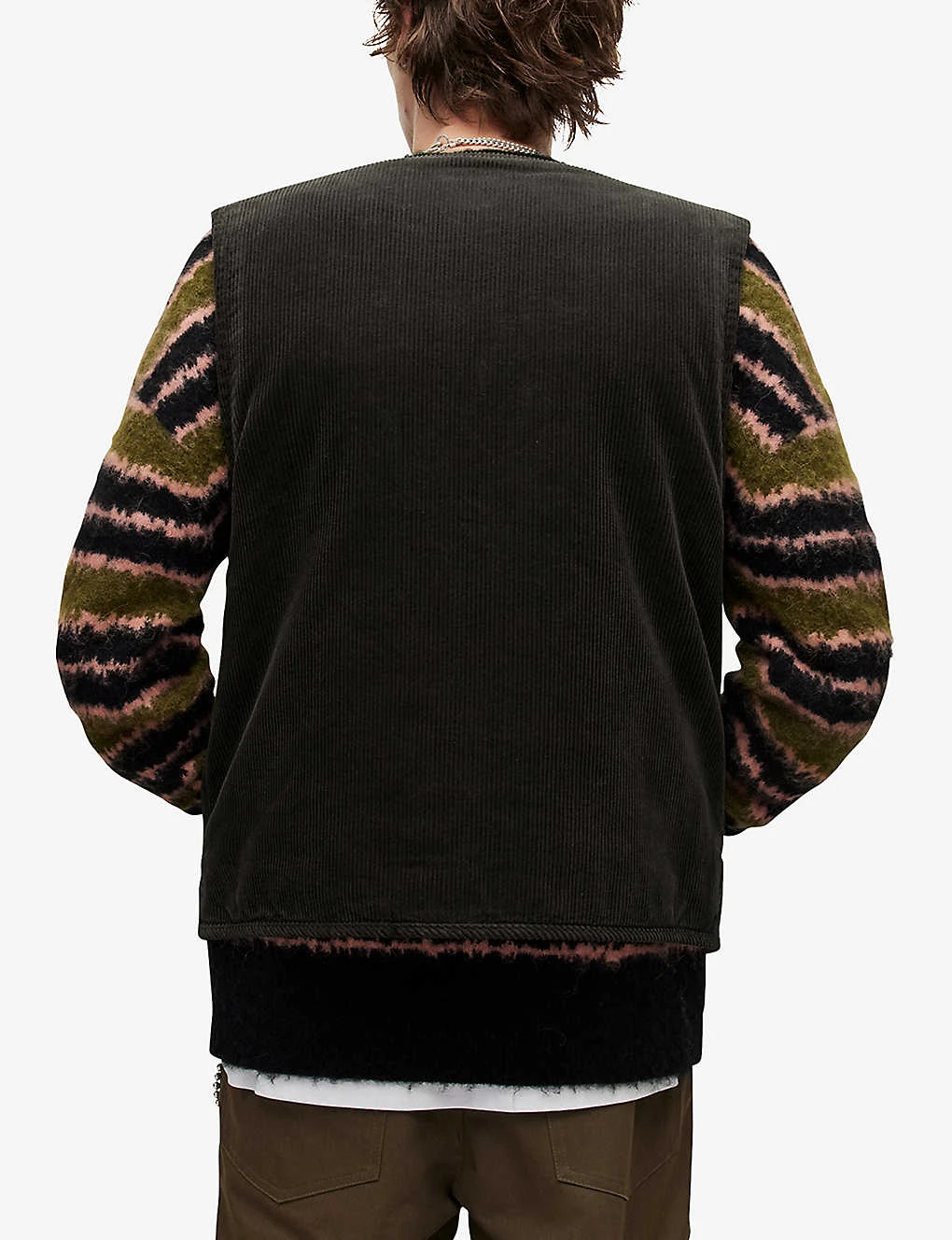 AllSaints Lecco Corduroy Cotton Vest 6 AllSaints Lecco Corduroy Cotton Vest - Image 4