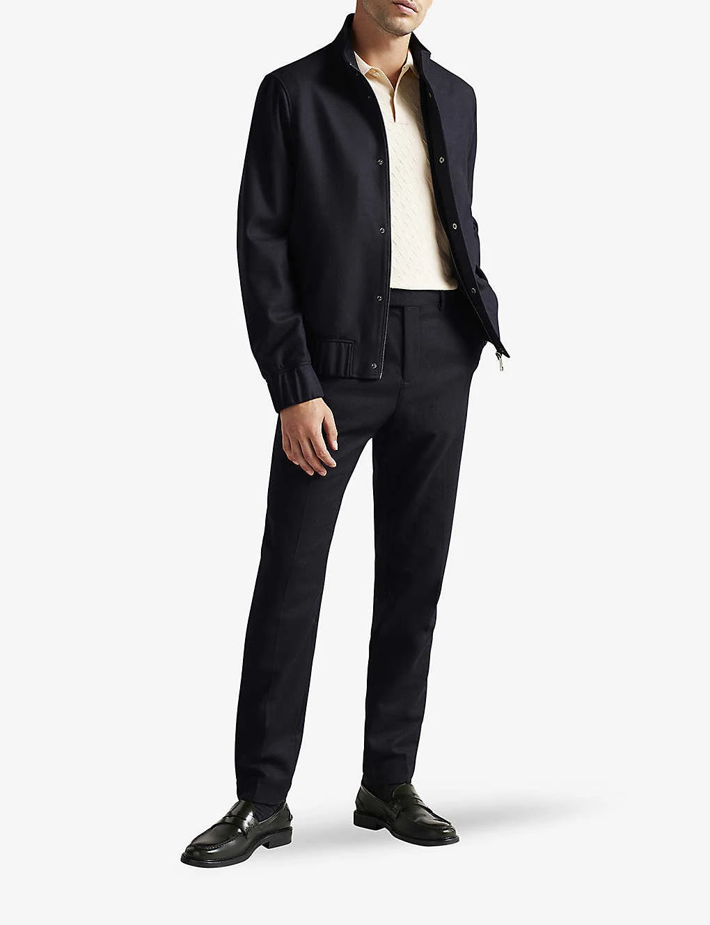 Ted Baker Gallan High-neck Slim-fit Wool-blend Bomber Jacket 4 Ted Baker Gallan High-neck Slim-fit Wool-blend Bomber Jacket - Image 2