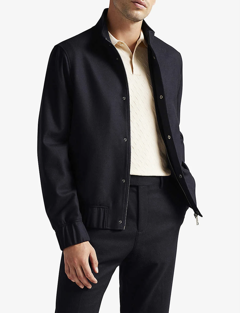 Ted Baker Gallan High-neck Slim-fit Wool-blend Bomber Jacket 5 Ted Baker Gallan High-neck Slim-fit Wool-blend Bomber Jacket - Image 3
