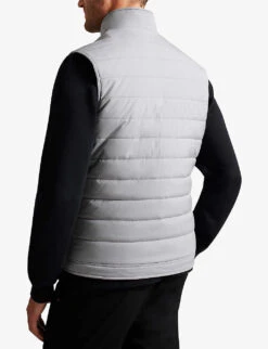Ted Baker Oveta Quilted High-neck Shell Gilet 7 Ted Baker Oveta Quilted High-neck Shell Gilet -KOOPES Clothing Shop R04004480 GREY ALT02