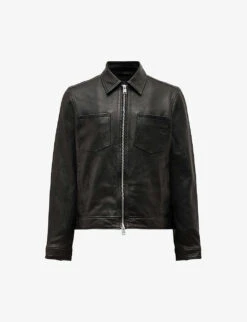 AllSaints Aloy Patch-pocket Leather Jacket