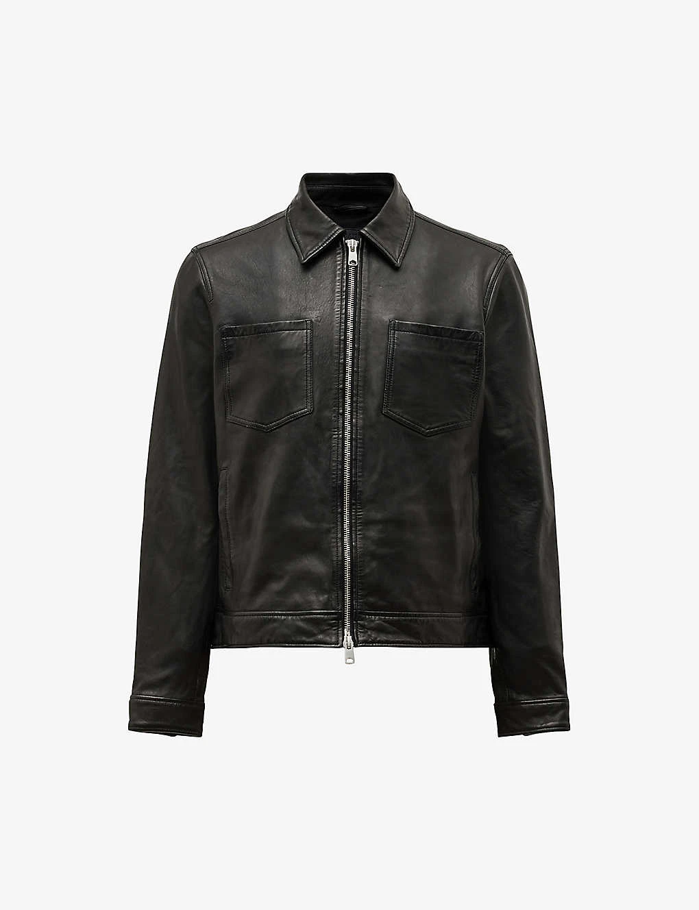 AllSaints Aloy Patch-pocket Leather Jacket 3 AllSaints Aloy Patch-pocket Leather Jacket