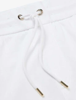 Boss Logo-print Straight-leg Cotton-jersey Jogging Bottoms -KOOPES Clothing Shop R04049052 WHITE ALT04