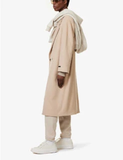 Fear Of God Eternal Brand-patch Double-breasted Relaxed-fit Wool Coat -KOOPES Clothing Shop R04059467 BEIGE ALT01