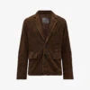 AllSaints Hoku Regular Fit Notch-lapel Suede Blazer -KOOPES Clothing Shop R04063293 CHOCOLATEBROW M
