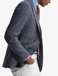 Reiss Belvedere Regular-fit Wool-blend Blazer -KOOPES Clothing Shop R04068011 INDIGO ALT04