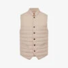 Reiss Parma Funnel-neck Quilted Woven Gilet -KOOPES Clothing Shop R04068027 STONE M