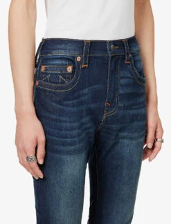 True Religion Rocco No Flap Slim-fit Stretch Cotton-blend Denim Jeans -KOOPES Clothing Shop R04070605 LASTCALL ALT04
