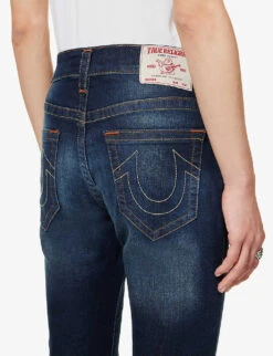 True Religion Rocco No Flap Slim-fit Stretch Cotton-blend Denim Jeans -KOOPES Clothing Shop R04070605 LASTCALL ALT05