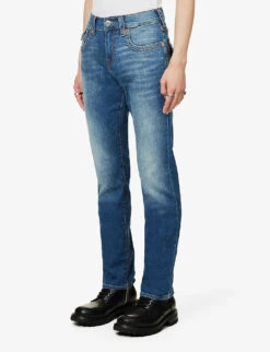 True Religion Ricky Distressed Straight-fit Stretch-denim Jeans -KOOPES Clothing Shop R04070606 MEDIUMDISRUPTION ALT02