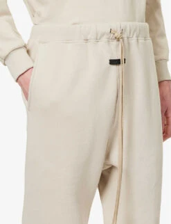 Fear Of God Eternal Relaxed-fit Tapered-leg Cotton-jersey Jogging Bottoms -KOOPES Clothing Shop R04075935 CEMENT ALT04