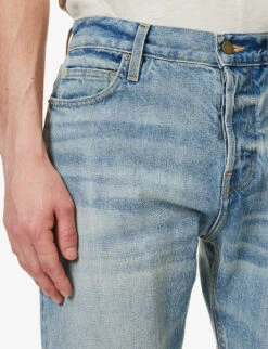 Fear Of God Eternal Faded-wash Brand-patch Straight-leg Jeans 12 Fear Of God Eternal Faded-wash Brand-patch Straight-leg Jeans -KOOPES Clothing Shop R04075939 5YEARINDIGO ALT04