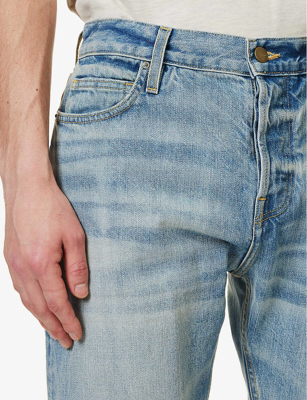 Fear Of God Eternal Faded-wash Brand-patch Straight-leg Jeans 7 Fear Of God Eternal Faded-wash Brand-patch Straight-leg Jeans - Image 5