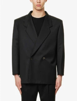 Fear Of God Eternal Double-breasted Boxy-fit Wool Blazer 9 Fear Of God Eternal Double-breasted Boxy-fit Wool Blazer -KOOPES Clothing Shop R04075952 BLACK ALT02