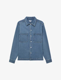 Reiss Colarado Relaxed-fit Point-collar Denim Jacket