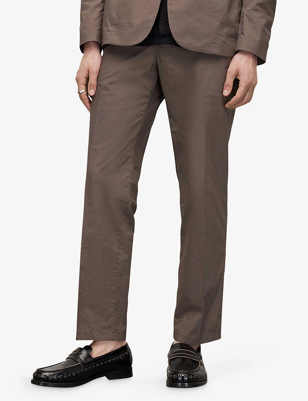 AllSaints Canta Pressed-crease Regular-fit Straight-leg Cotton Trousers 5 AllSaints Canta Pressed-crease Regular-fit Straight-leg Cotton Trousers - Image 3