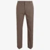 AllSaints Canta Pressed-crease Regular-fit Straight-leg Cotton Trousers -KOOPES Clothing Shop R04081377 EARTHYBROWN M