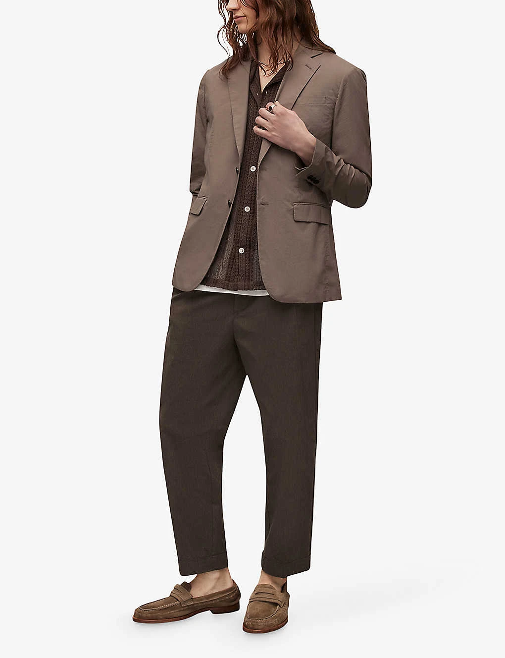 AllSaints Canta Single-breasted Regular-fit Cotton Blazer 4 AllSaints Canta Single-breasted Regular-fit Cotton Blazer - Image 2