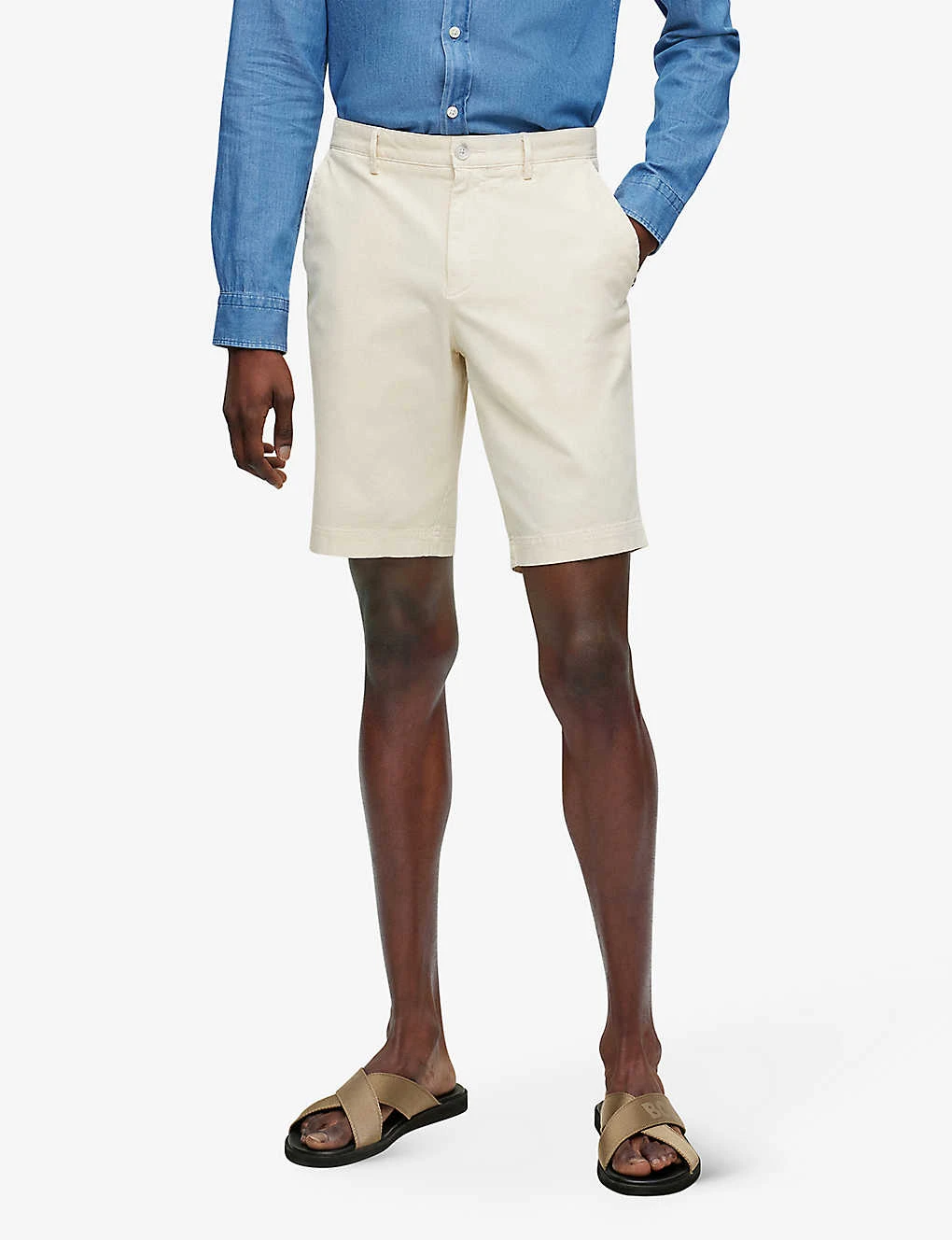 Boss Knee-length Slim-fit Stretch-cotton Gabardine Shorts 5 Boss Knee-length Slim-fit Stretch-cotton Gabardine Shorts - Image 3