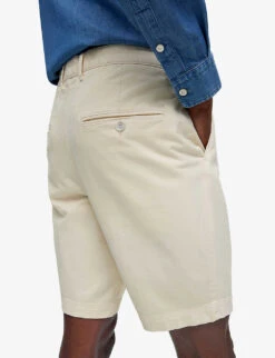 Boss Knee-length Slim-fit Stretch-cotton Gabardine Shorts 11 Boss Knee-length Slim-fit Stretch-cotton Gabardine Shorts -KOOPES Clothing Shop R04081576 OPENWHITE ALT04