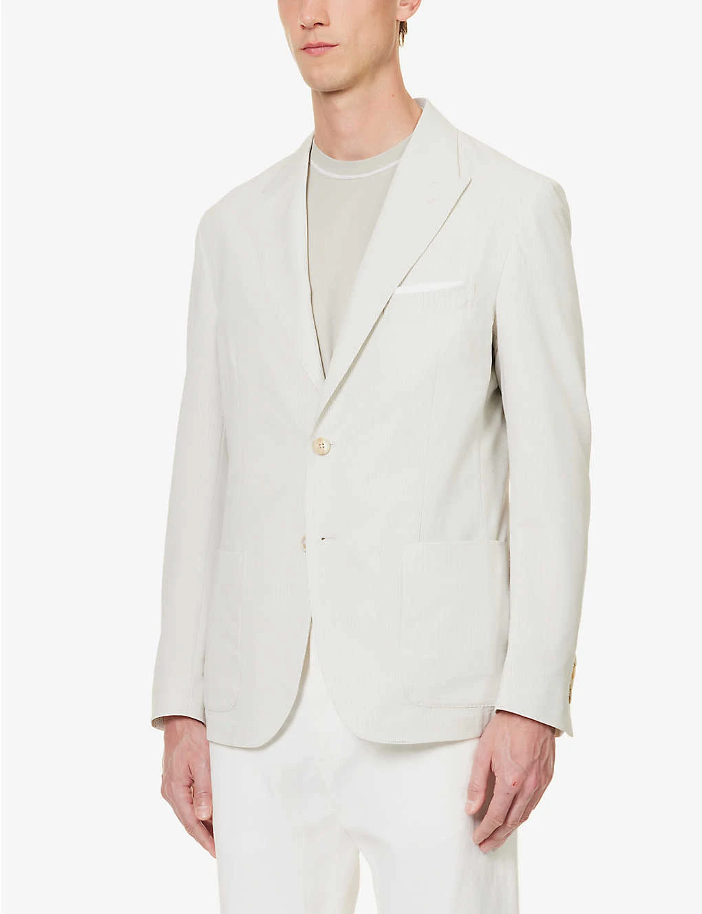 ELEVENTY Striped Seersucker-textured Regular-fit Woven Blazer 5 ELEVENTY Striped Seersucker-textured Regular-fit Woven Blazer - Image 3