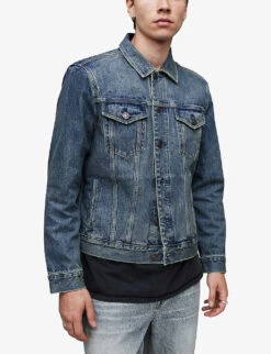 AllSaints Carrer Patch-pocket Denim Jacket -KOOPES Clothing Shop R04086633 INDIGO ALT02