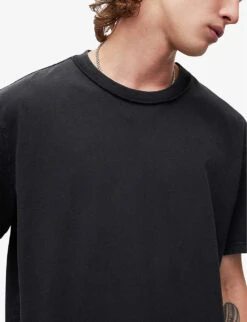 AllSaints Otto Relaxed-fit Organic-cotton T-shirt -KOOPES Clothing Shop R04086636 WASHEDBLACK ALT04