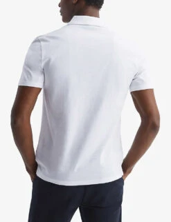 Reiss Austin Regular-fit Cotton-jersey Polo Shirt -KOOPES Clothing Shop R04087038 WHITE ALT03