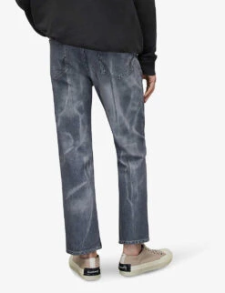 AllSaints Dean Marble-effect Mid-rise Stretch-denim Jeans -KOOPES Clothing Shop R04087390 MARBLEGREY ALT03