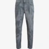 AllSaints Dean Marble-effect Mid-rise Stretch-denim Jeans