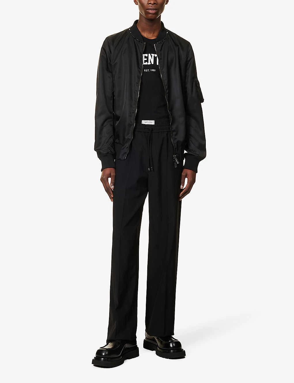 Valentino College Logo-print Cotton-jersey T-shirt 4 Valentino College Logo-print Cotton-jersey T-shirt - Image 2