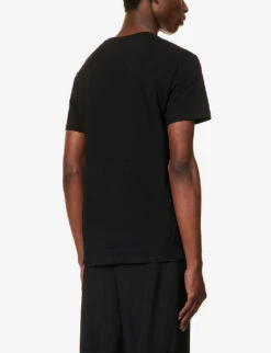 Valentino College Logo-print Cotton-jersey T-shirt 10 Valentino College Logo-print Cotton-jersey T-shirt -KOOPES Clothing Shop R04088011 NEROBIANCO ALT03