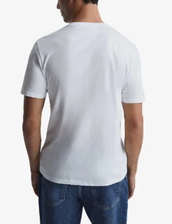 Reiss Dayton V-neck Cotton-jersey T-shirt -KOOPES Clothing Shop R04091616 WHITE ALT03
