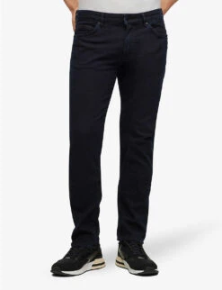 Boss Business Leisure Straight-leg Regular-fit Cotton-blend Jeans 9 Boss Business Leisure Straight-leg Regular-fit Cotton-blend Jeans -KOOPES Clothing Shop R04093463 DARKBLUE ALT02