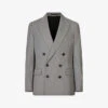 AllSaints Anori Double-breasted Wool-blend Blazer -KOOPES Clothing Shop R04094078 LIGHTGREY M
