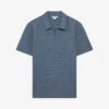 Reiss Thom Open-neck Regular-fit Stretch-woven T-shirt